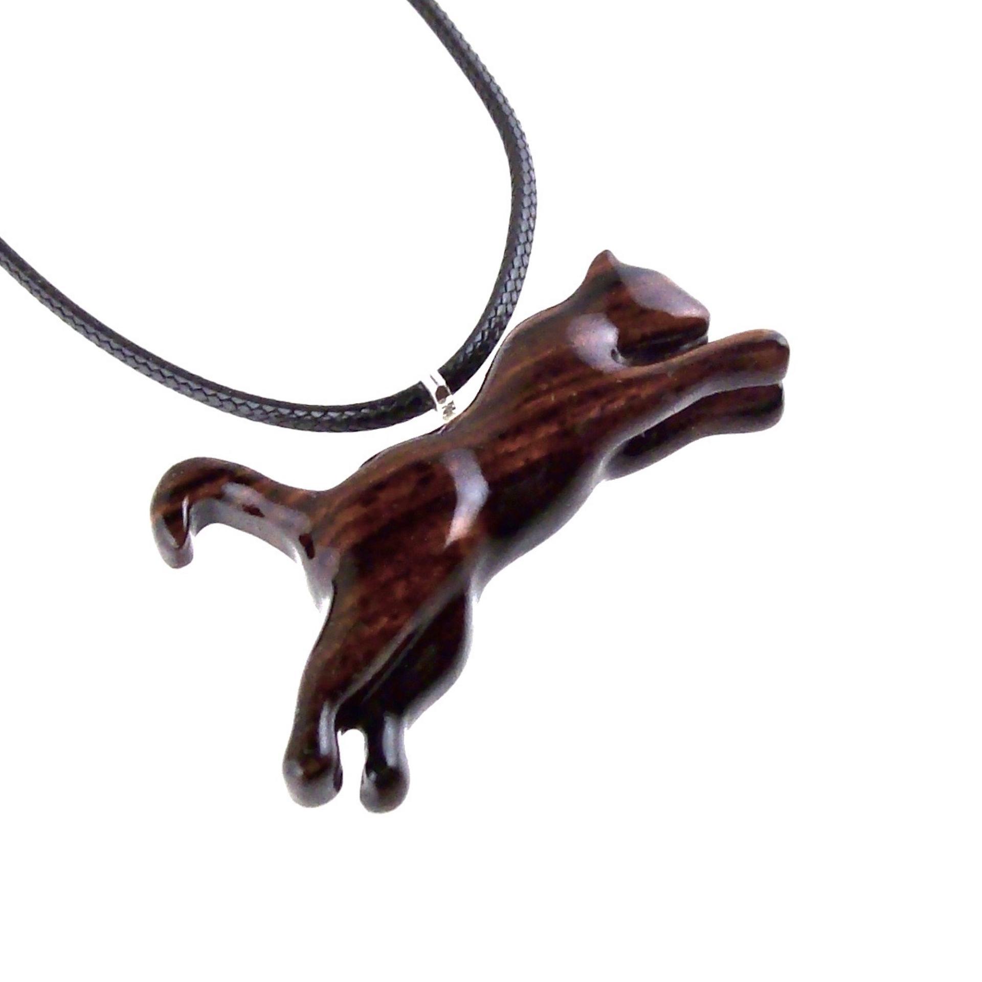 Lioness Necklace, Hand Carved Wooden Lioness Pendant, Totem Spirit Animal Unisex Leo Jewelry
