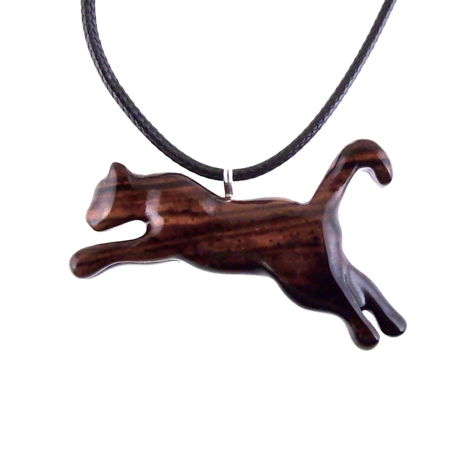 Lioness Necklace, Hand Carved Wooden Lioness Pendant, Totem Spirit Animal Unisex Leo Jewelry