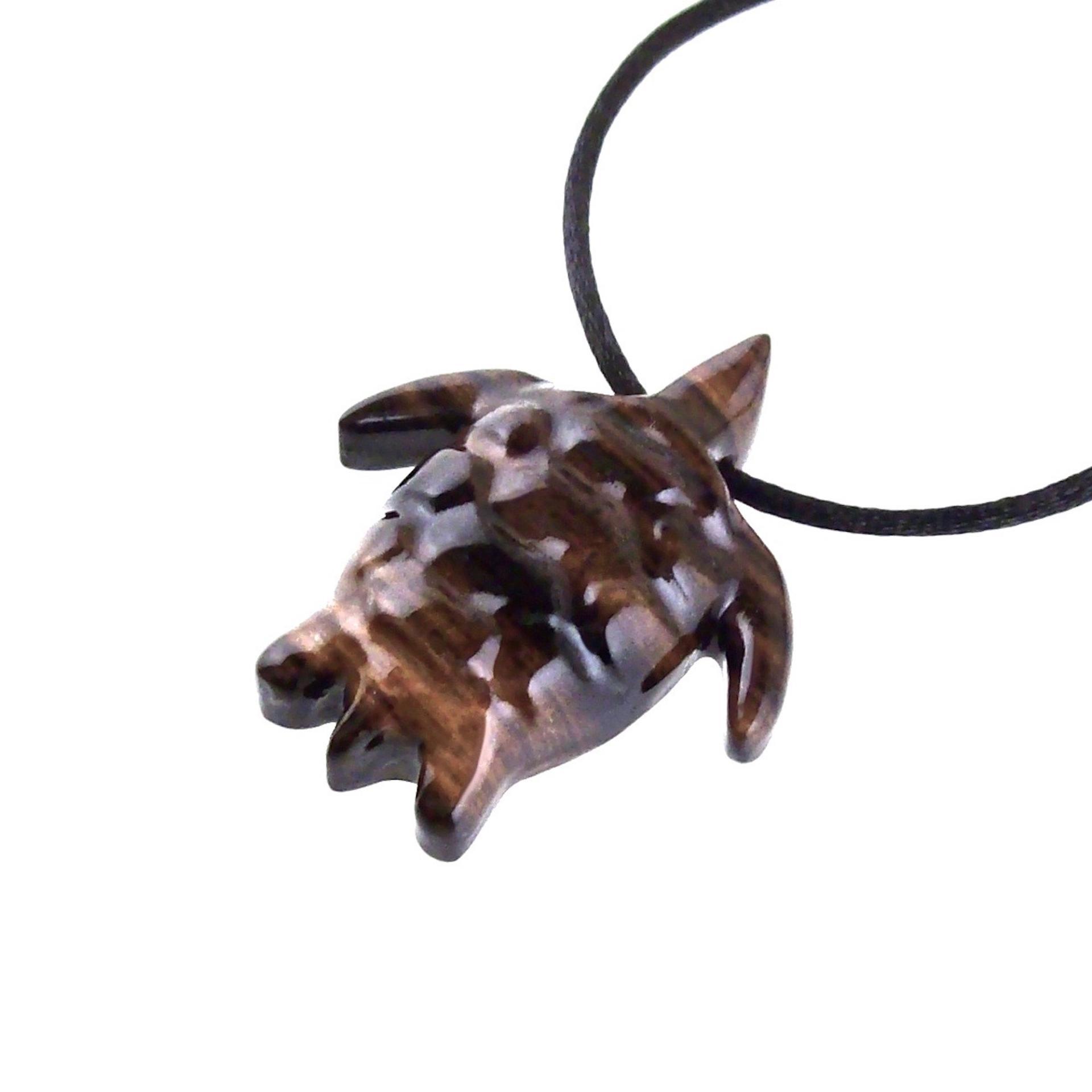 Sea Turtle Necklace, Hand Carved Wooden Turtle Pendant, Mens Nautical Wood Jewelry Gift