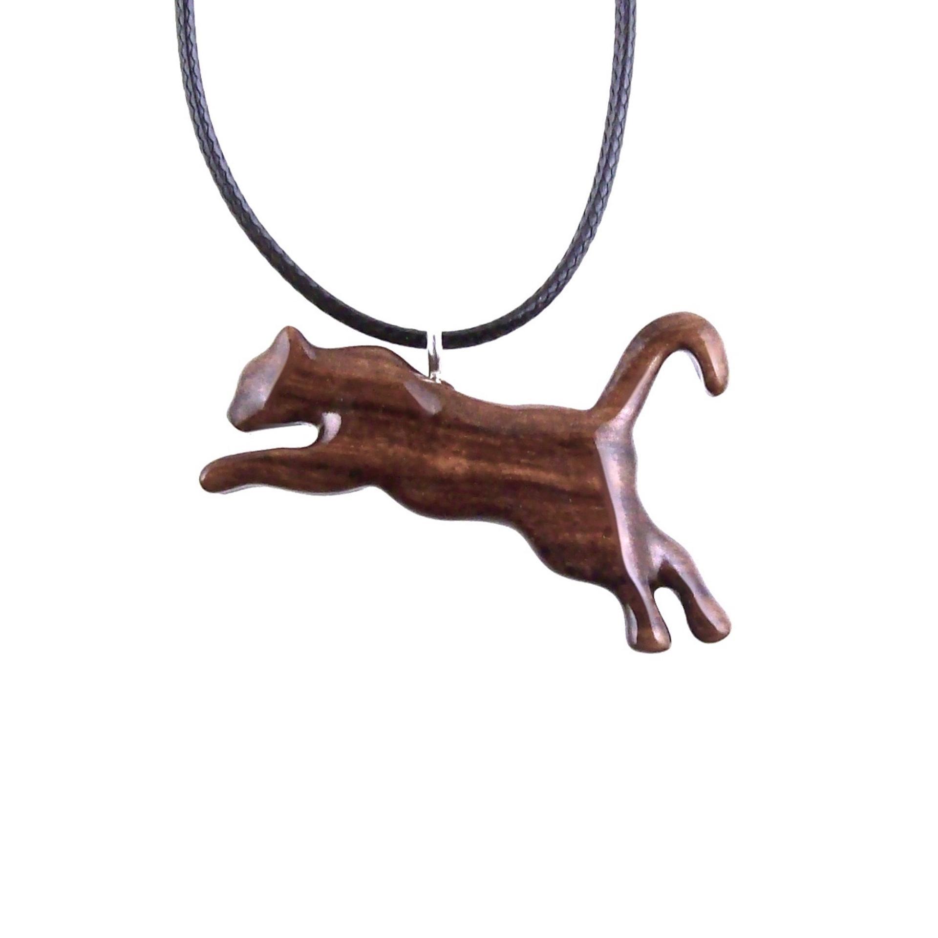 Wooden Lioness Pendant, Hand Carved Wood Lioness Necklace, Spirit Animal Leo Jewelry Gift