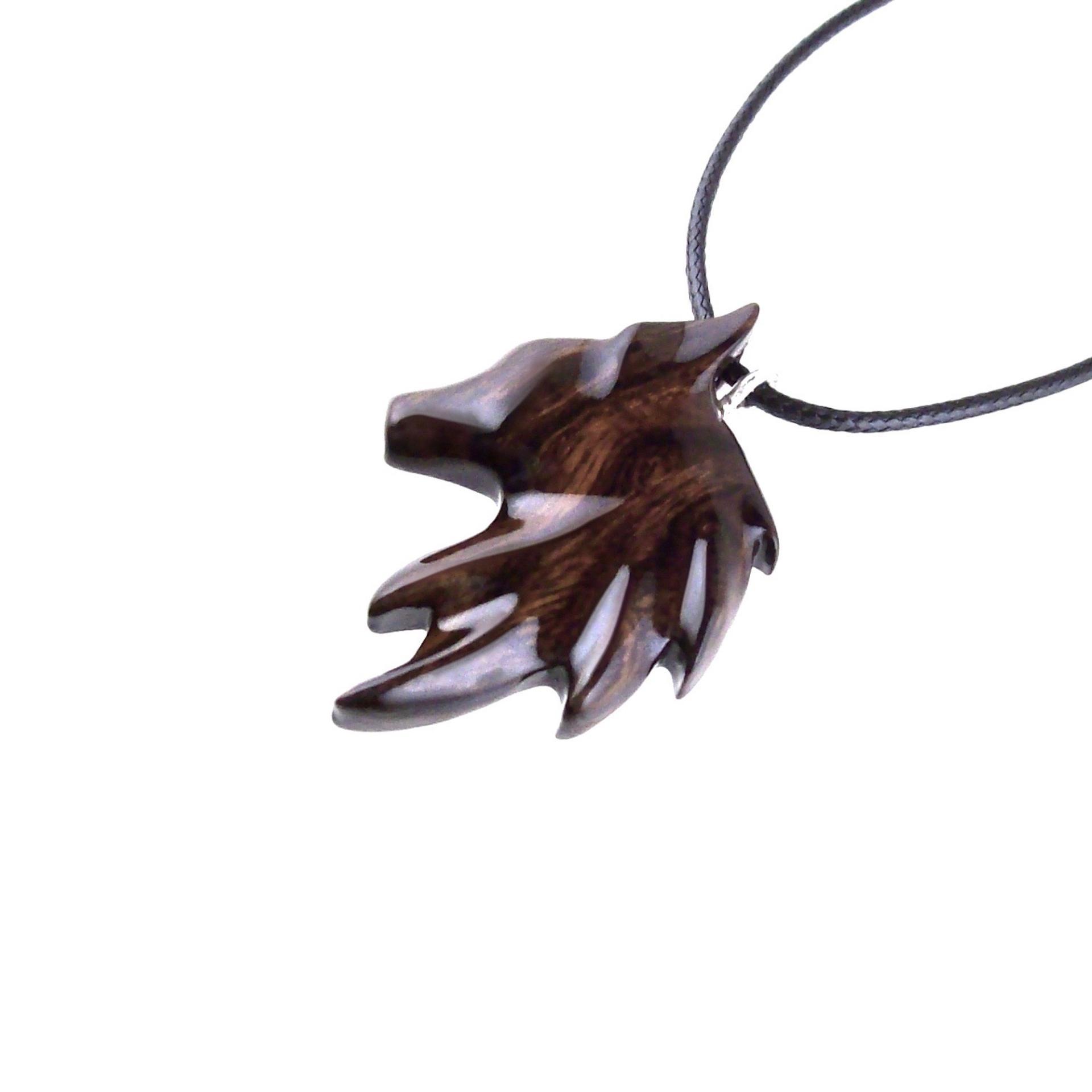 Hand Carved Fox Necklace, Wooden Fox Pendant for Men Women, Spirit Animal Jewelry Gift